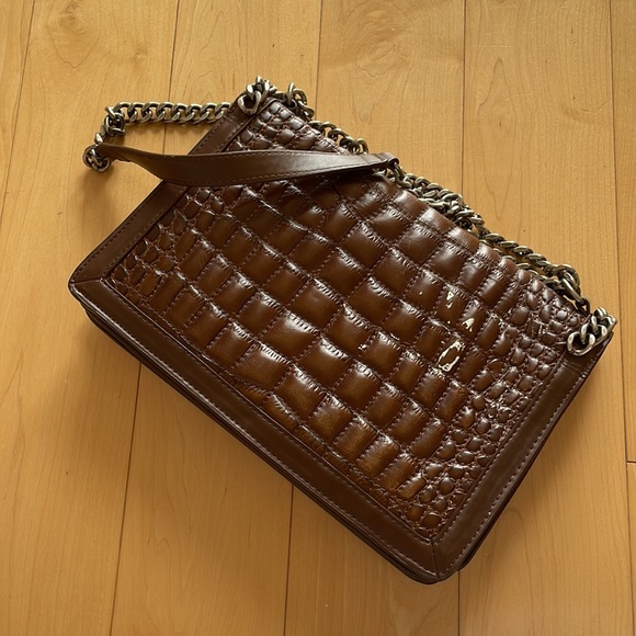 Brown Zara clutch with chains - Picture 2 of 2